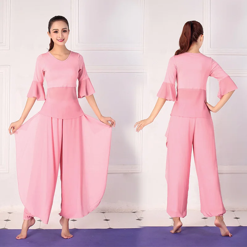 Adult Women Belly Dance Costume Top&Pants Two Piece Set Yoga Clothing Dance Suit Female White Fashion Mesh Chiffon Costume
Adult Women Belly Dance Costume Top&Pants Two Piece Set Yoga Clothing Dance Suit Female White Fashion Mesh Chiffon Costume