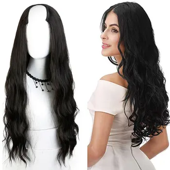 Synthetic Long Black Wavy Culry hair extensions for Women 24" Natural Female Brown Wigs Heat Resistant Fake Hair extension 
Synthetic Long Black Wavy Culry hair extensions for Women 24" Natural Female Brown Wigs Heat Resistant Fake Hair extension