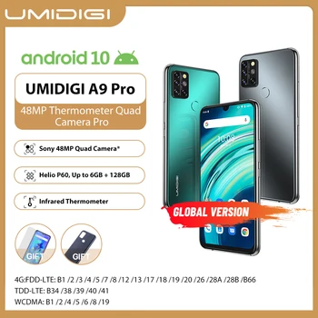 

UMIDIGI A9 Pro Smart Phone So ny 32/48MP Quad Camera 24MP Selfie Camera 4GB 64GB/6GB 128GB Helio P60 6.3" FHD+ Global Version