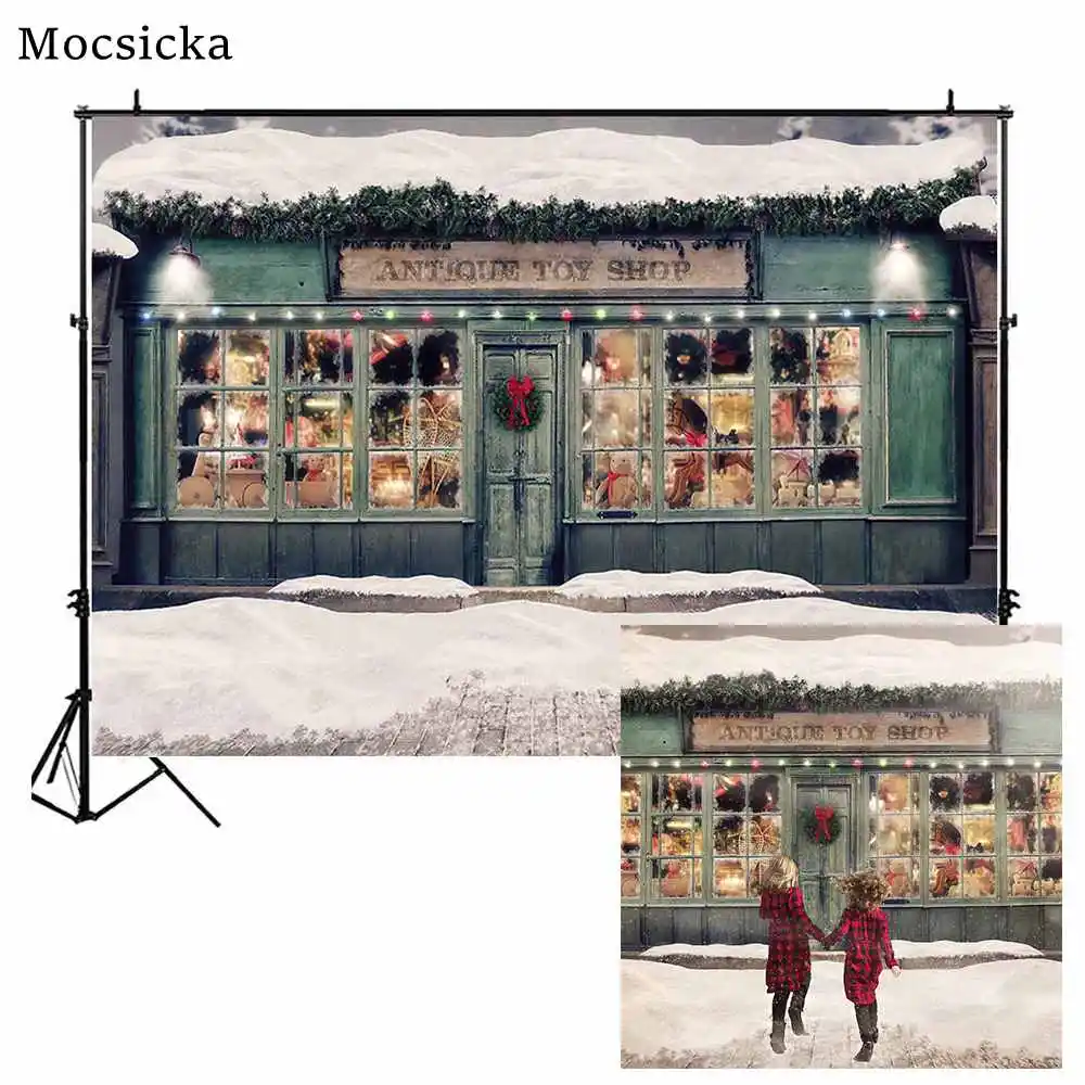 Mocsicka Antique Toy Shop Winter Background for Photography Snowy Christmas Backdrop Child Birthday Photocall Photo Studio Props
Mocsicka Antique Toy Shop Winter Background for Photography Snowy Christmas Backdrop Child Birthday Photocall Photo Studio Props