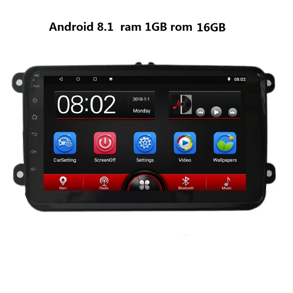8 "Android 9 Автомобильный GPS навигатор 2 Гб ram радио для VW Volkswagen GOLF 5 6 Polo Passat b5 Jetta Touran