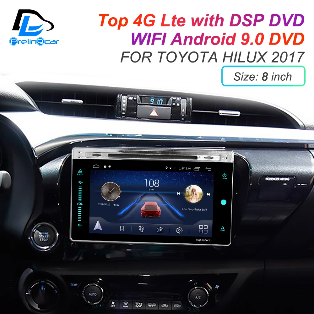 Sale IPS touch screen DSP sound Android 9.0 2 DIN 4g Lte radio For TOYOTA Hilux 2016-2017 years GPS DVD player stereo navigation 6 Sale IPS touch screen DSP sound Android 9.0 2 DIN 4g Lte radio For TOYOTA Hilux 2016-2017 years GPS DVD player stereo navigation 6