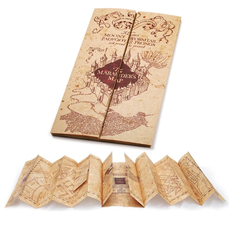 Haari Potter School The Marauder's Map of Wizarding World Cosplay Collection Magic Prop for Fans Party Christmas Gifts
