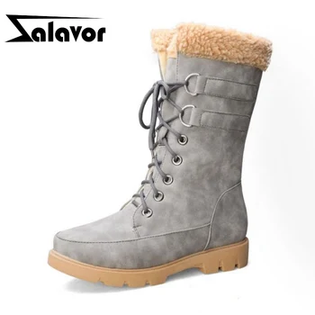 ZALAVOR 4 Color 2020 Winter Warm Mid Calf Boots Round Toe Flats Comfortable Short Boots Daily Fashion Shoes Women Size 34-43
ZALAVOR 4 Color 2020 Winter Warm Mid Calf Boots Round Toe Flats Comfortable Short Boots Daily Fashion Shoes Women Size 34-43