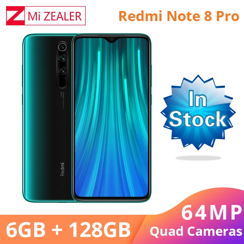 New Xiaomi Redmi Original Note 8 Pro 6GB RAM 128GB ROM MTK Helio G90T Octa Core 6.53" Smartphone 48MP Quad Rea Camera Cellphone
New Xiaomi Redmi Original Note 8 Pro 6GB RAM 128GB ROM MTK Helio G90T Octa Core 6.53" Smartphone 48MP Quad Rea Camera Cellphone