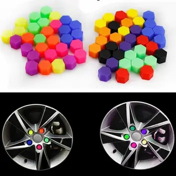 

Hot 20pcs/bag 17mm 19mm 21mm Wheel Nut Covers Car Bolt Caps Wheel Nuts Silicone Covers Practical Hub Screw Cap Protector