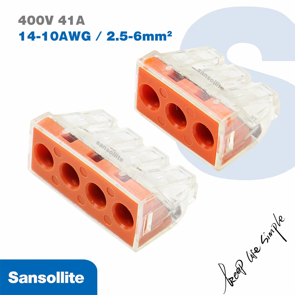 2-5Pcs Universal Fast Terminal Household Connectors Electrical Wiring Terminals For 10AWG Connection push in wire connector
2-5Pcs Universal Fast Terminal Household Connectors Electrical Wiring Terminals For 10AWG Connection push in wire connector