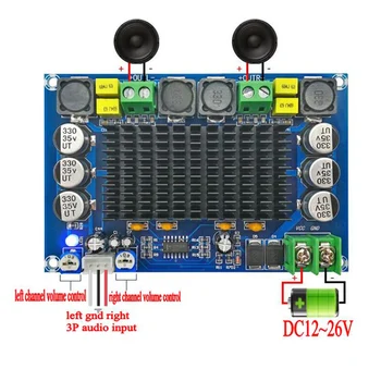 TPA3116D2 150W * 2 Dual-Channel Stereo High Power Digitale Audio Eindversterker Board Met TL074C Opamp
TPA3116D2 150W * 2 Dual-Channel Stereo High Power Digitale Audio Eindversterker Board Met TL074C Opamp