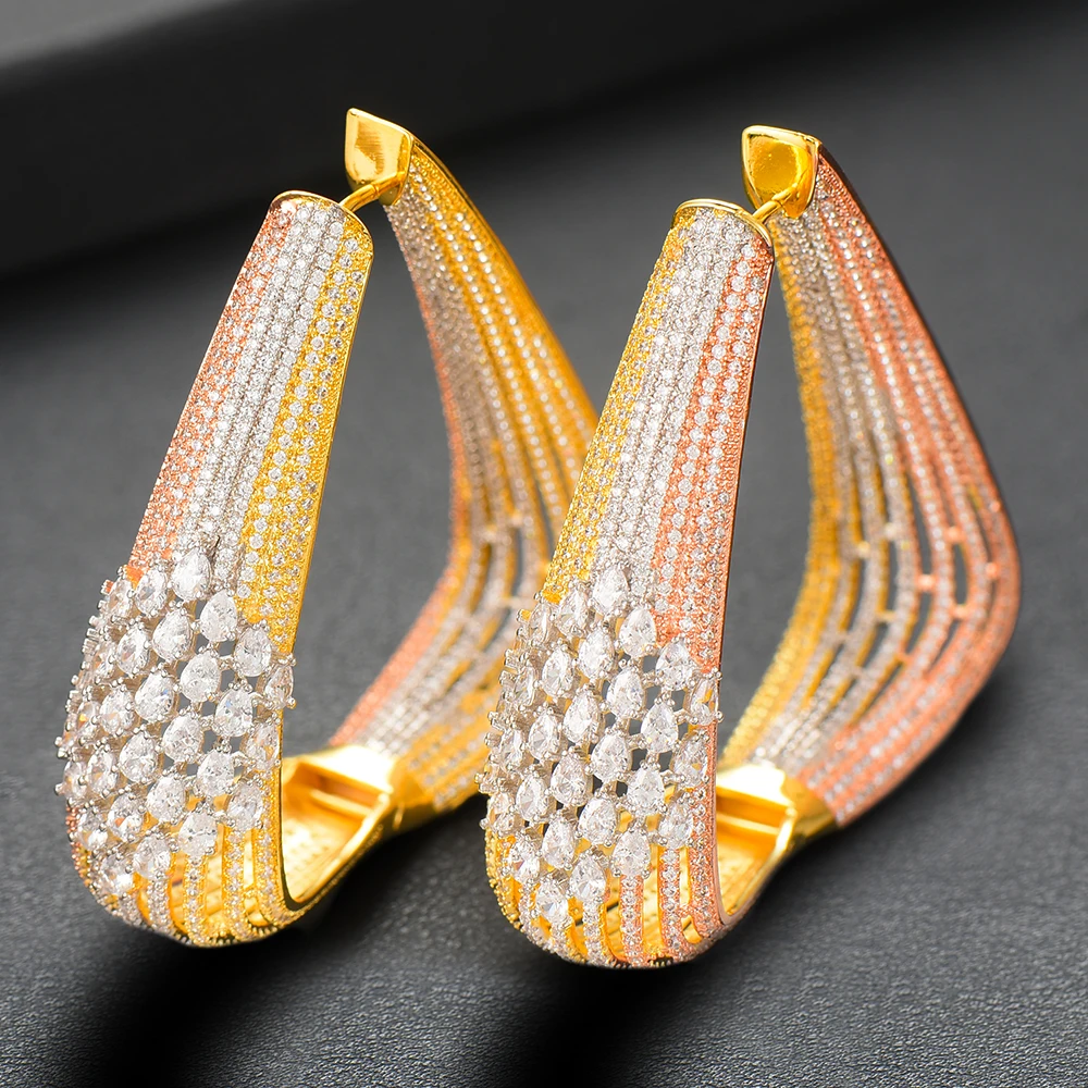 GODKI Luxury Noble Hollow Chic Hoop Earrings For Women Earrings Jewelry Charms Elegant Full Mirco Cubic Zircon Dubai Wedding 
GODKI Luxury Noble Hollow Chic Hoop Earrings For Women Earrings Jewelry Charms Elegant Full Mirco Cubic Zircon Dubai Wedding