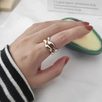 Peri'sBox Wave Shape Bulging Irregular Rings Gold Silver Color Geometric Rings for Women Minimalist Open Ring Adjustable 2020
Peri'sBox Wave Shape Bulging Irregular Rings Gold Silver Color Geometric Rings for Women Minimalist Open Ring Adjustable 2020