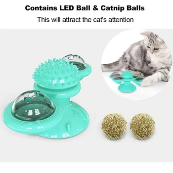 

Cat Windmill Cat Toy Spin Ball Face Interactive Cat Toy Pet Training zabawki interaktywne dla kota Products Pet Supplies
