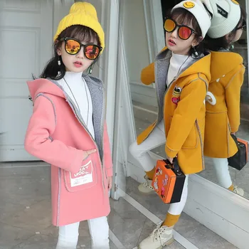 Girls Autumn Casual Woolen Overcoat Kids Clothes Teens Winter Jacket Long Sleeves with Hat Zipper Outerwear Keep Warm Clothing
Girls Autumn Casual Woolen Overcoat Kids Clothes Teens Winter Jacket Long Sleeves with Hat Zipper Outerwear Keep Warm Clothing