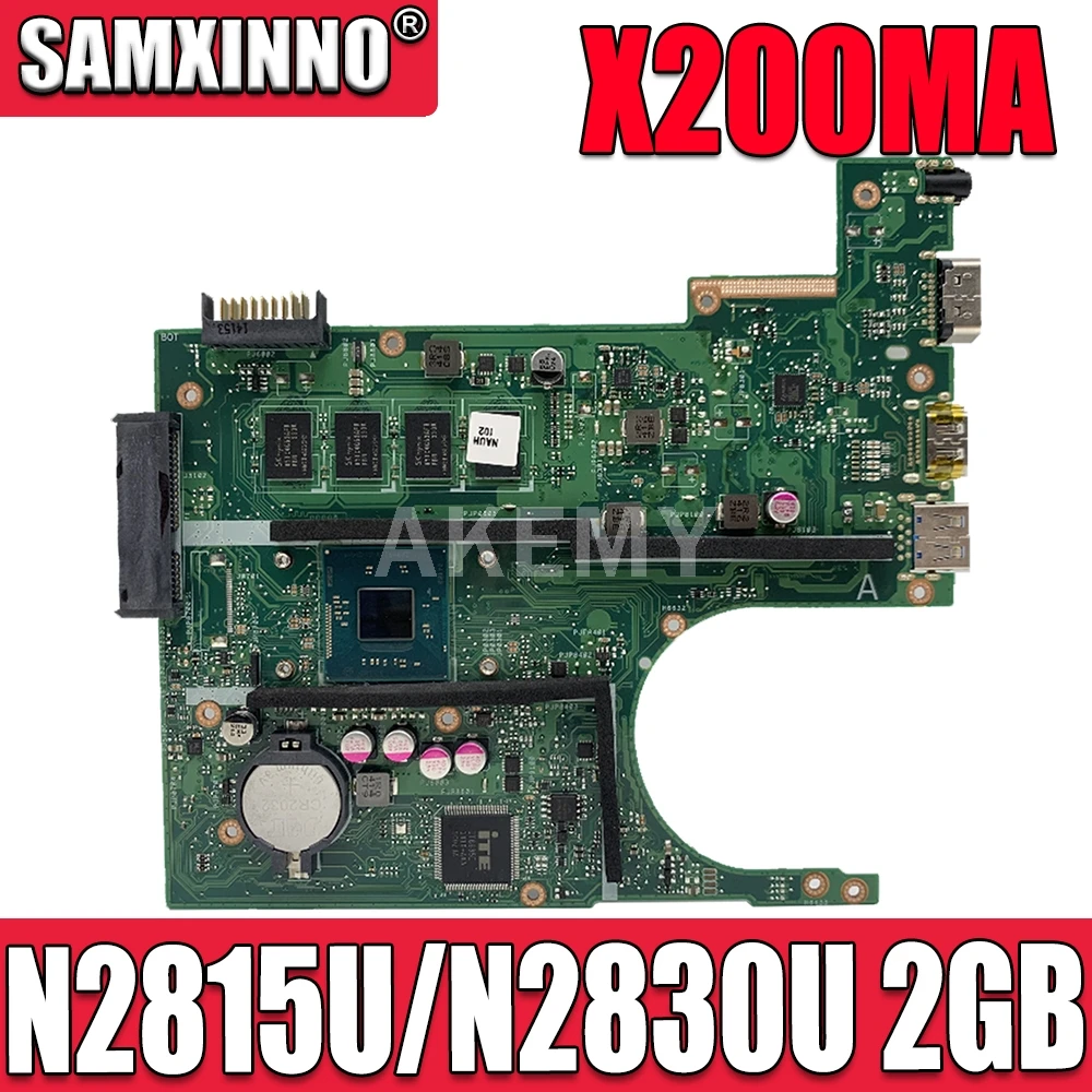Фото N2815/N2830 CPU 2Gb X200MA Motherboard REV2.1 For ASUS K200MA F200M laptop Mainboard test 100% OK|laptop - купить