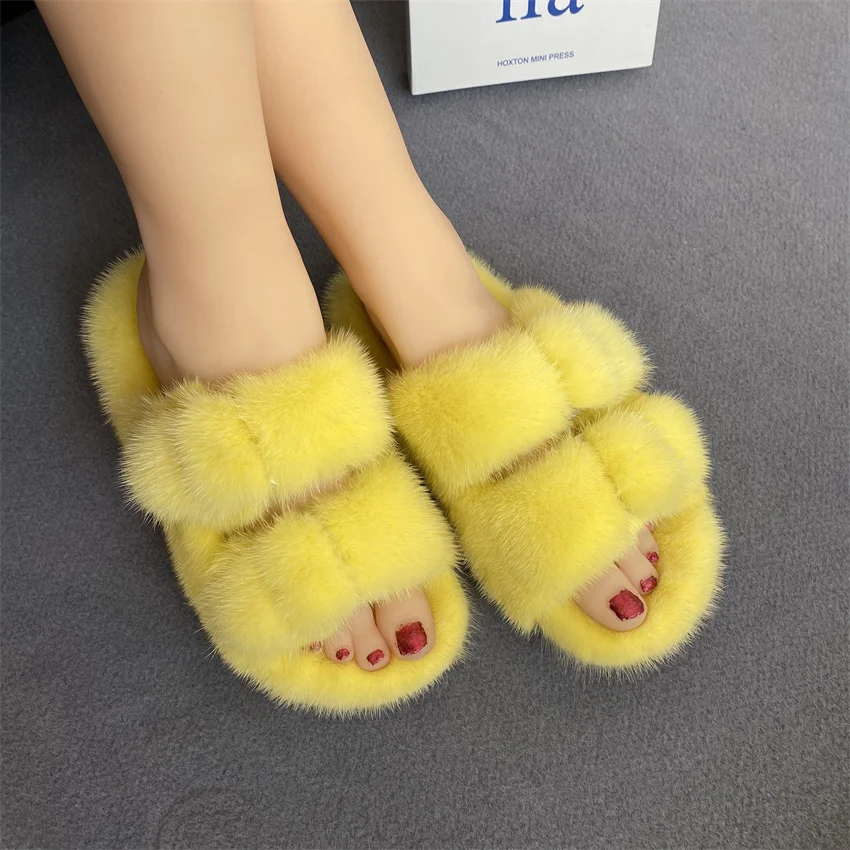 صيف 2025 ريال فرو المنك النعال للنساء النعال المفتوحة تو أحذية الفراء الحقيقي في الهواء الطلق امرأة شقة رقيق أفخم الصنادل النسائية صيف 2025 ريال فرو المنك النعال للنساء النعال المفتوحة تو أحذية الفراء الحقيقي في الهواء الطلق امرأة شقة رقيق أفخم الصنادل النسائية