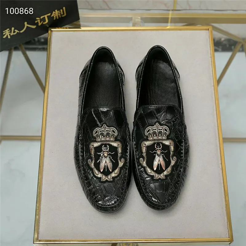 Stylish Designer Authentic Real Crocodile Skin Men's Soft Moccasins Shoes Genuine Alligator Leather Male Slip-on Walking Flats
Stylish Designer Authentic Real Crocodile Skin Men's Soft Moccasins Shoes Genuine Alligator Leather Male Slip-on Walking Flats
