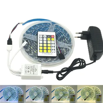 CCT LED Strip Set Waterproof / Non Waterproof SMD 5050 60Leds/m Led Tape Ribbon Light +24 Key Remote Controller+Power Adapter
CCT LED Strip Set Waterproof / Non Waterproof SMD 5050 60Leds/m Led Tape Ribbon Light +24 Key Remote Controller+Power Adapter