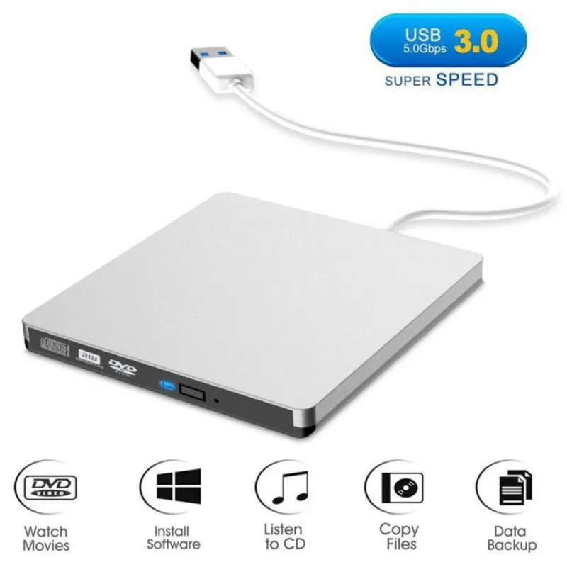Hot Sale DVD Drive USB 3.0 Optical Player Burner Reader CD Portable External Recorder Burner External CD DVD Drive
Hot Sale DVD Drive USB 3.0 Optical Player Burner Reader CD Portable External Recorder Burner External CD DVD Drive