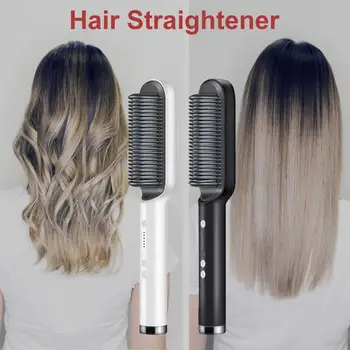 Hair Straightener Brush Hair Straightening Iron with Built-in Comb 5 Temp Settings & Anti-Scald Professional Salon Home
Hair Straightener Brush Hair Straightening Iron with Built-in Comb 5 Temp Settings & Anti-Scald Professional Salon Home