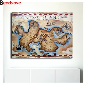 full drills 5d diy diamond painting Map Of The Neverlands diamond embroidery diamond mosaic cross stitch kit wall decoration
full drills 5d diy diamond painting Map Of The Neverlands diamond embroidery diamond mosaic cross stitch kit wall decoration