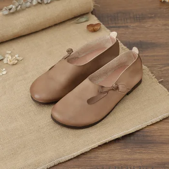 Original Retro Women Shoes Genuine Leather Handmade Shoes Flat Sole Female 2020 New Round Toe Flats Tow Ways to Wear
Original Retro Women Shoes Genuine Leather Handmade Shoes Flat Sole Female 2020 New Round Toe Flats Tow Ways to Wear
