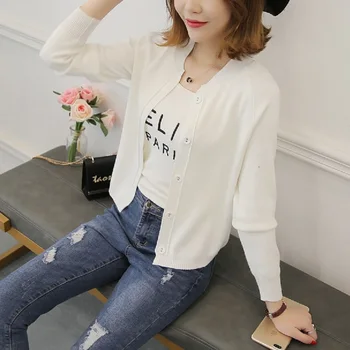 2018 early spring girl with a shawl cardigan knitting coat han edition wind loose long-sleeved sweater college joker
2018 early spring girl with a shawl cardigan knitting coat han edition wind loose long-sleeved sweater college joker