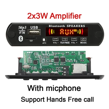 Hands-free Wireless Bluetooth MP3 WMA Decoder Board FM Audio Module 5V 12V Support USB SD AUX FM Audio Radio Module For Car MP3
Hands-free Wireless Bluetooth MP3 WMA Decoder Board FM Audio Module 5V 12V Support USB SD AUX FM Audio Radio Module For Car MP3
