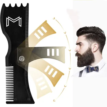 Adjustable Angles Beard Shaping Tool Trimming Shaper Template Guide for Shaving Stencil With Full-Size Beard Comb for Line Up 
Adjustable Angles Beard Shaping Tool Trimming Shaper Template Guide for Shaving Stencil With Full-Size Beard Comb for Line Up