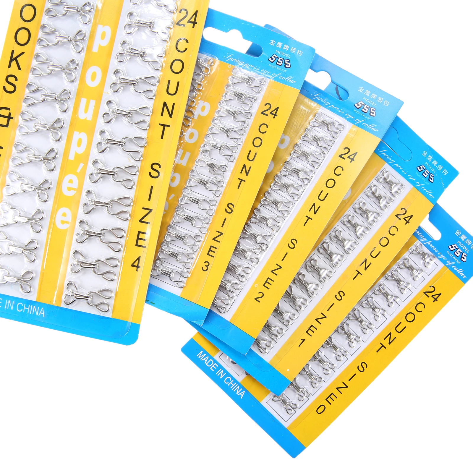 Description Picture 6 of item48 Sets 7/8/9/10mm Sewing Hook and Eye Metal Buckle Button Fastener Dress/Costume/Collar/Bag/Shirt Garment Sewing Accessories