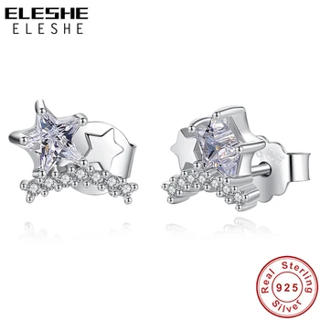 ELESHE New CZ Crystal Star Small Stud Earrings 925 Sterling Silver Earrings for Women Wedding Fashion Jewelry Female Brincos
ELESHE New CZ Crystal Star Small Stud Earrings 925 Sterling Silver Earrings for Women Wedding Fashion Jewelry Female Brincos