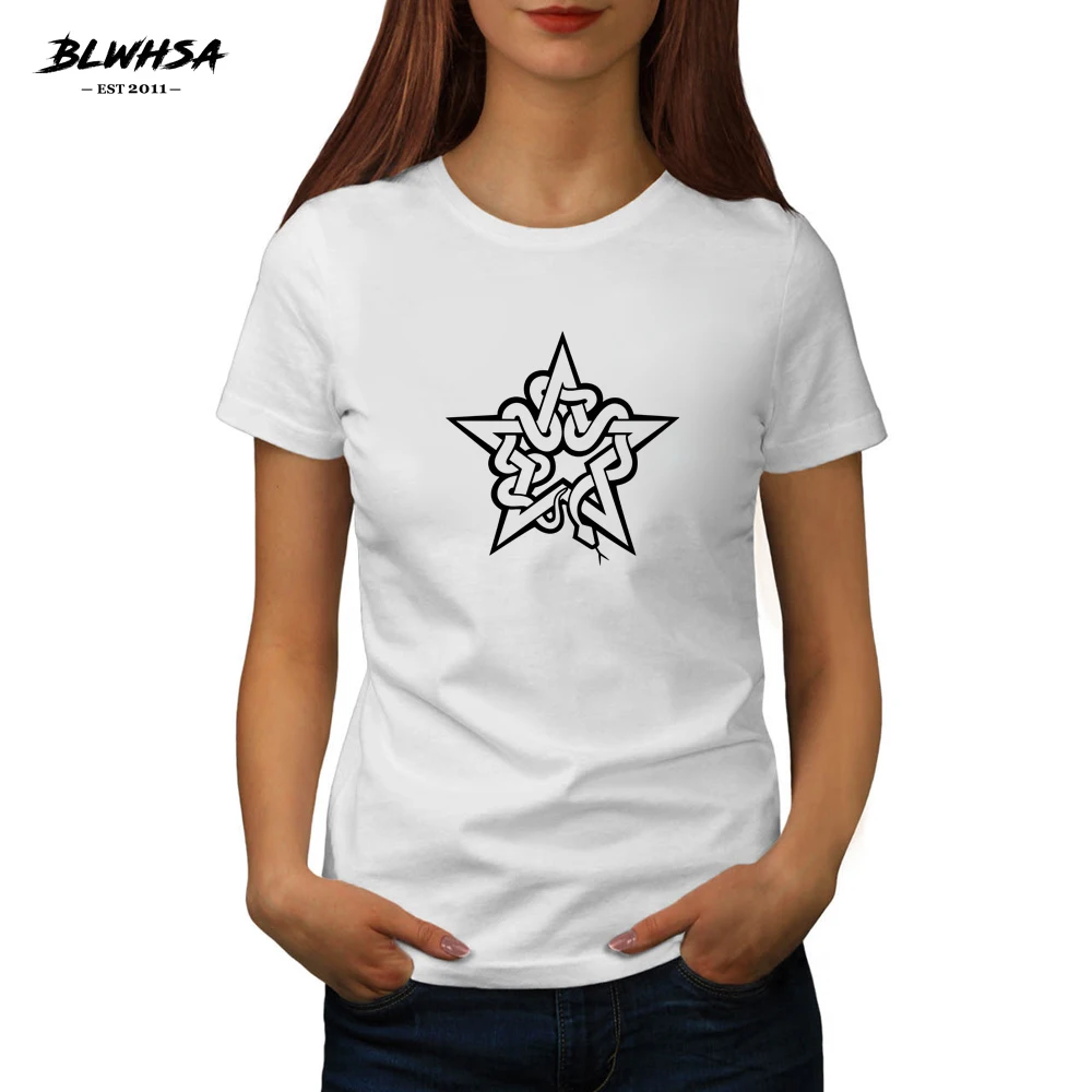 BLWHSA Star And Snake Printing T Shirt Women Fashion Summer Short Sleeve Funny T-Shirt Snake Animal Printed Brand Shirts Women
BLWHSA Star And Snake Printing T Shirt Women Fashion Summer Short Sleeve Funny T-Shirt Snake Animal Printed Brand Shirts Women
