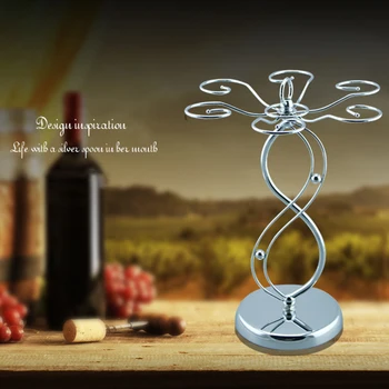 Stainless Steel Goblet Holder Wine Cup Rack Red Wine Glass Cup Standing with 6 Hooks Hanging Drinking Glasses Rack
Stainless Steel Goblet Holder Wine Cup Rack Red Wine Glass Cup Standing with 6 Hooks Hanging Drinking Glasses Rack