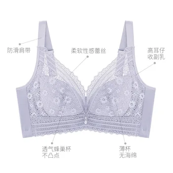 Bra Thin No Steel Ring No Sponge Gathered Adjustable Lace Underwear Breathable Soft hollow Comfort solid color Lingerie 
Bra Thin No Steel Ring No Sponge Gathered Adjustable Lace Underwear Breathable Soft hollow Comfort solid color Lingerie