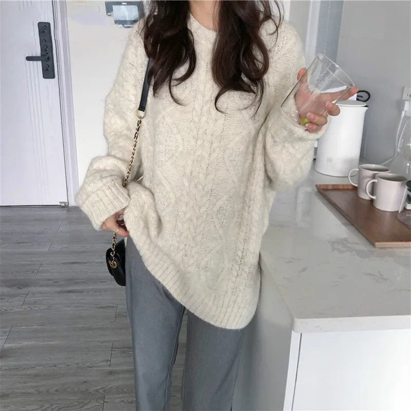 Syiwidii novo oversize camisola feminina 2020 outono inverno casual malha pullovers sólido coreano topo geometria grosso quente
Syiwidii novo oversize camisola feminina 2020 outono inverno casual malha pullovers sólido coreano topo geometria grosso quente