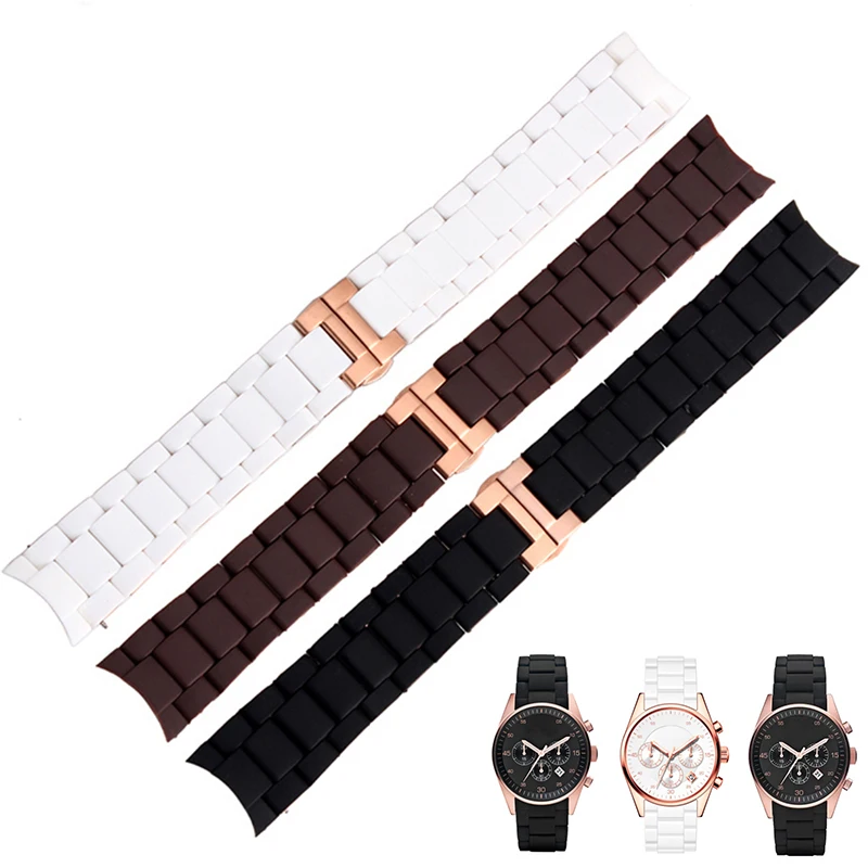 20mm 23mm silicone rubber watch strap with steel rubber forAR5858/5945/5943/5941/5867/5981 waterproof silicone bracelet watch
20mm 23mm silicone rubber watch strap with steel rubber forAR5858/5945/5943/5941/5867/5981 waterproof silicone bracelet watch