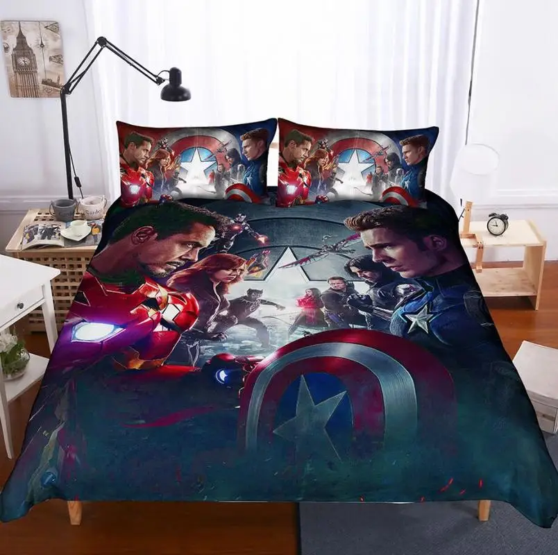 Spiderman 3D Printed bedding set The Avengers Duvet Covers Pillowcases Marvel Iron Man Thor Captain America bedclothes bed linen
Spiderman 3D Printed bedding set The Avengers Duvet Covers Pillowcases Marvel Iron Man Thor Captain America bedclothes bed linen