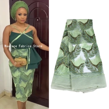 2019 High Quality French Tulle Lace Fabric Green Bridal Party Women Dress 5 Yard Fabric African Net Lace Luxury Mesh Lace Fabric
2019 High Quality French Tulle Lace Fabric Green Bridal Party Women Dress 5 Yard Fabric African Net Lace Luxury Mesh Lace Fabric