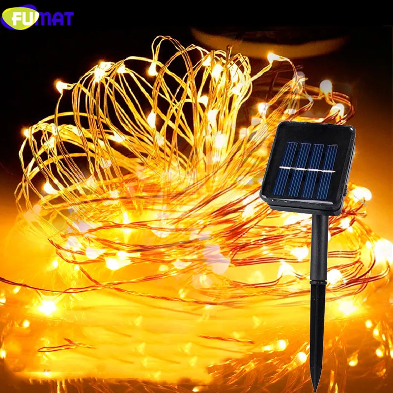 FUMAT Solar Copper Garland LED Strings IP65 10M Outdoor Yard Wedding Luces LED New Year Decoracion Christmas Fairy Lights String
FUMAT Solar Copper Garland LED Strings IP65 10M Outdoor Yard Wedding Luces LED New Year Decoracion Christmas Fairy Lights String