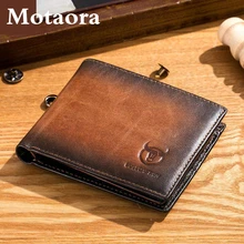 MOTAORA Men's Vintage Wallet 2022 New Genuine Leather Short Wallets RFID Male Card Holder Multi-layer Casual Coin Purse For Men
MOTAORA Men's Vintage Wallet 2022 New Genuine Leather Short Wallets RFID Male Card Holder Multi-layer Casual Coin Purse For Men