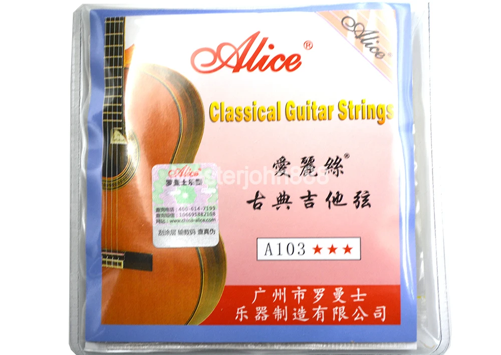 

Alice A103-H Clear Nylon Silver Plated Copper Alloy Wound Classical Guitar Strings 1st-6th Strings Free Shippng
