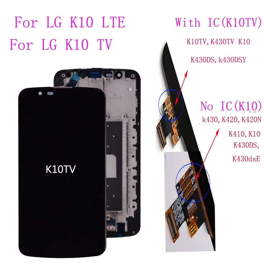 Original LCD For LG K10 LTE K420N K430 K430DS K410/ K10TV K430TV K410TV LCD No IC/With IC Display Touch Screen Digitizer Assembl
Original LCD For LG K10 LTE K420N K430 K430DS K410/ K10TV K430TV K410TV LCD No IC/With IC Display Touch Screen Digitizer Assembl