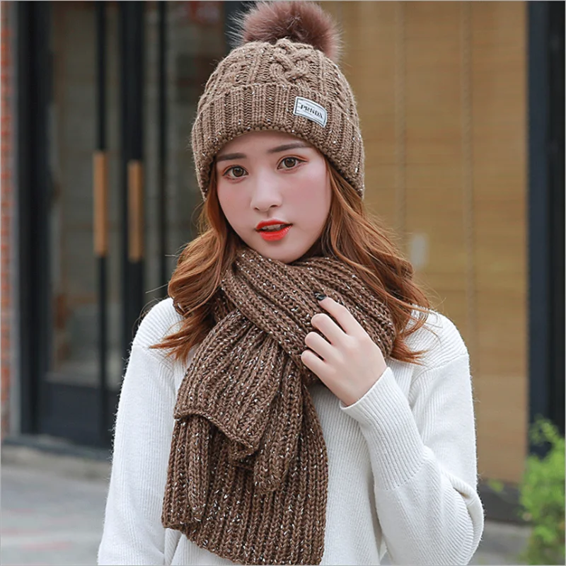 Tsuretobe Winter Fashion Knitted Hat Scarf Set Two Pieces Women Letter Warm Twist Wool Beanie Cap And Long Crochet Shawl Scarf
Tsuretobe Winter Fashion Knitted Hat Scarf Set Two Pieces Women Letter Warm Twist Wool Beanie Cap And Long Crochet Shawl Scarf
