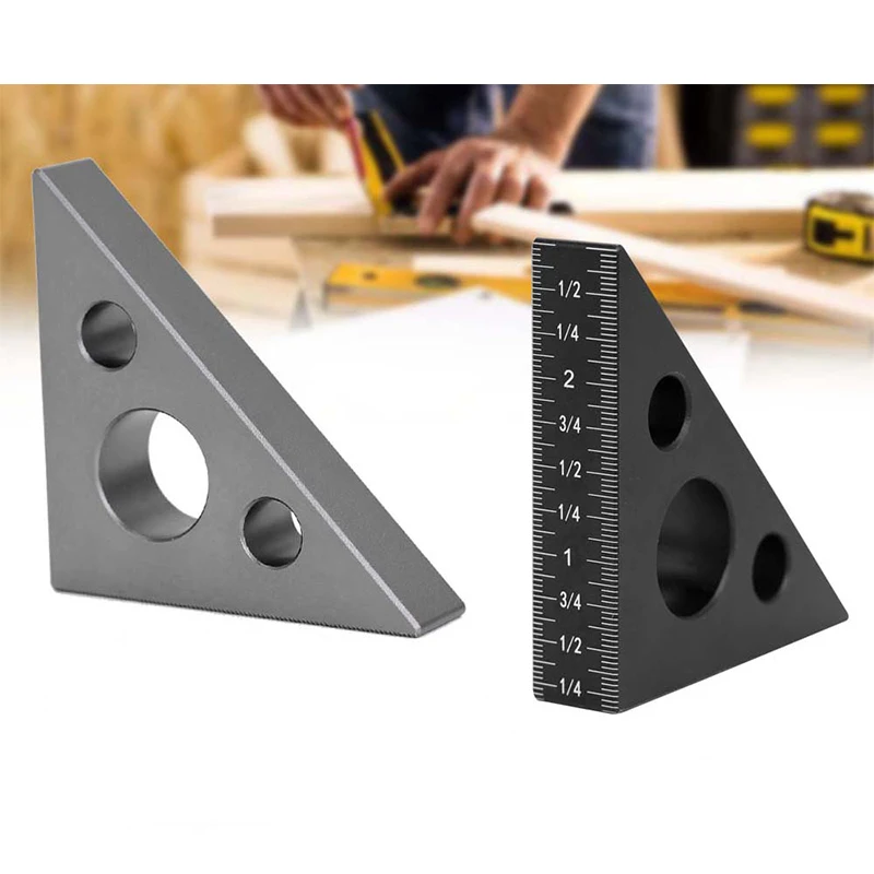 Aluminum Alloy Angle Ruler Triangle Ruler 90 Degree 45 Degree Right Angle Gauge Woodworking Carpenter Tools Metric Inch Unit
Aluminum Alloy Angle Ruler Triangle Ruler 90 Degree 45 Degree Right Angle Gauge Woodworking Carpenter Tools Metric Inch Unit