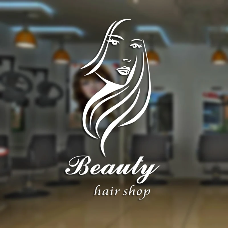 Hair Salon Sticker Hairdresser Decal Barber Shop Posters Vinyl Wall Decals Pegatina Quadro Parede Decor Mural Hair Salon Sticker