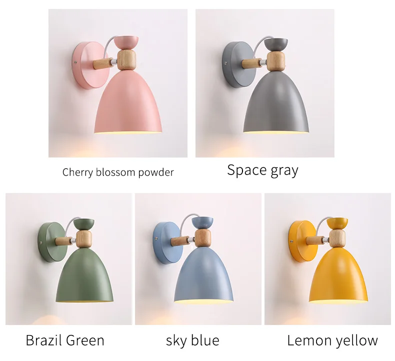 Nordic Macaron Wall Lamp Bedroom Bedside Night Light Living Room Front Desk Study Aisle Indoor Home Decorative Wooden Furniture Nordic Macaron Wall Lamp Bedroom Bedside Night Light Living Room Front Desk Study Aisle Indoor Home Decorative Wooden Furniture