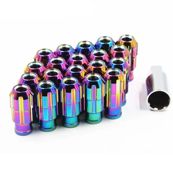 20Pcs Neo Chrome Aluminum Wheel Lug Nuts Screw M12*1.5 MM Aluminum Rainbow with Security Key
20Pcs Neo Chrome Aluminum Wheel Lug Nuts Screw M12*1.5 MM Aluminum Rainbow with Security Key