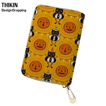 THIKIN Halloween Funny Pumpkin Cats Printing ID Card Holder for Women Passport Holder Business Wallet Cards Women's Coin Purse
THIKIN Halloween Funny Pumpkin Cats Printing ID Card Holder for Women Passport Holder Business Wallet Cards Women's Coin Purse