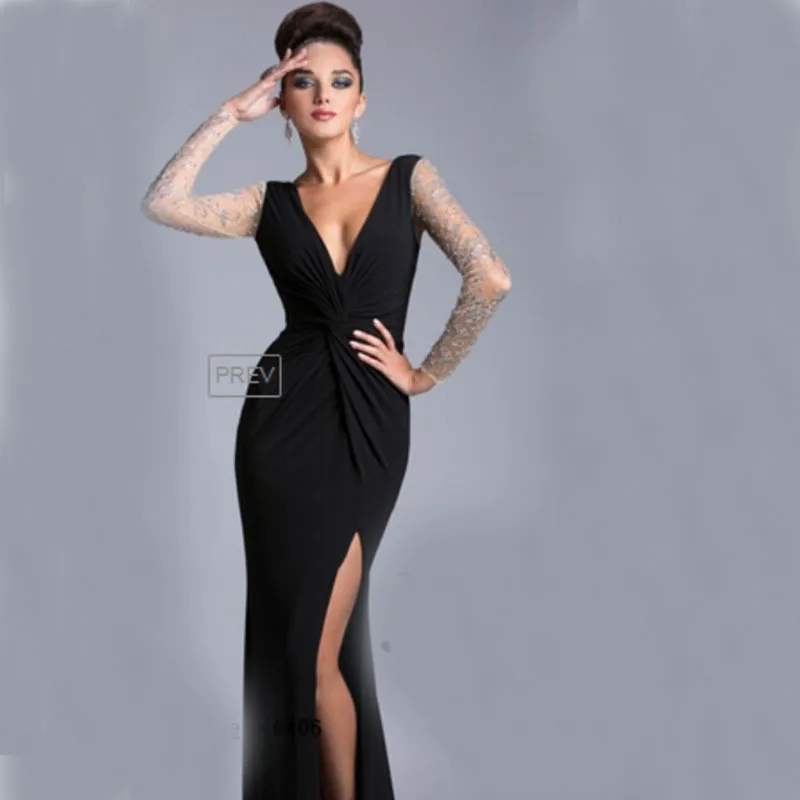 Custum -Made 2015 Mermaid sexy sweetheart illusion backless with illusion long sleeve JANIQUE K6406 Mother of the Bride Dresses 
Custum -Made 2015 Mermaid sexy sweetheart illusion backless with illusion long sleeve JANIQUE K6406 Mother of the Bride Dresses