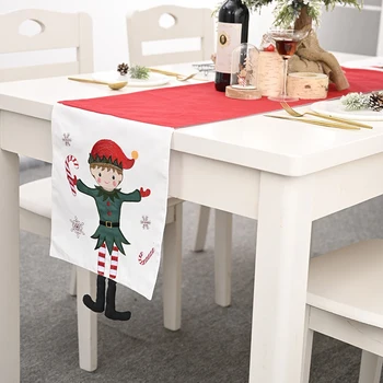 Decorative Christmas Table Runner Christmas Elf Embroidered Tapestry 12x75 Inch Linen Table Cloth Cover for Home Party
Decorative Christmas Table Runner Christmas Elf Embroidered Tapestry 12x75 Inch Linen Table Cloth Cover for Home Party