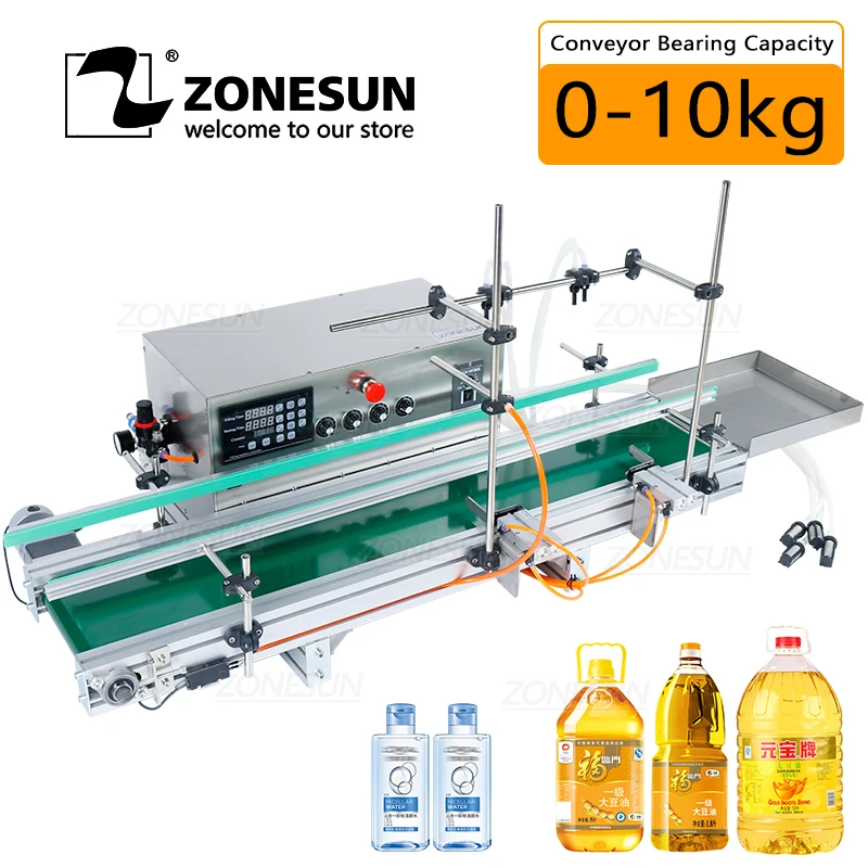 ZONESUN 4 головки автоматическая машина для розлива кухонного масла воды соевого