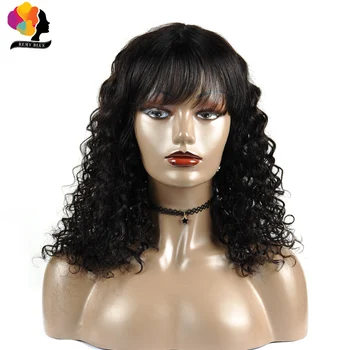 Peruvian Deep Wave Wig Natural Color Human Hair Full Machine Made Wig With Bangs 150% Density Pre Plucked Remy Hair Wig Remyblue
Peruvian Deep Wave Wig Natural Color Human Hair Full Machine Made Wig With Bangs 150% Density Pre Plucked Remy Hair Wig Remyblue